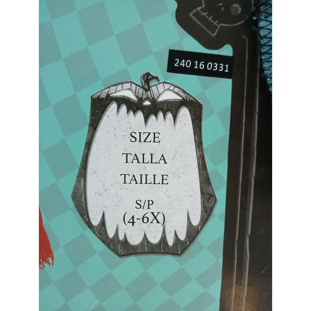 Disney SALLY Nightmare Before Christmas Dress Costume Small (4-6X) Halloween NWT